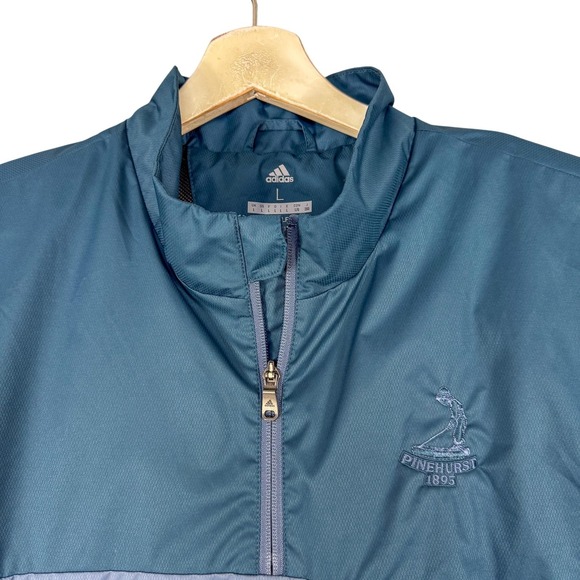 adidas Other - Pinehurst Golf Jacket Mens Large Blue Adidas Climastorm 1/4 Zip Windbreaker